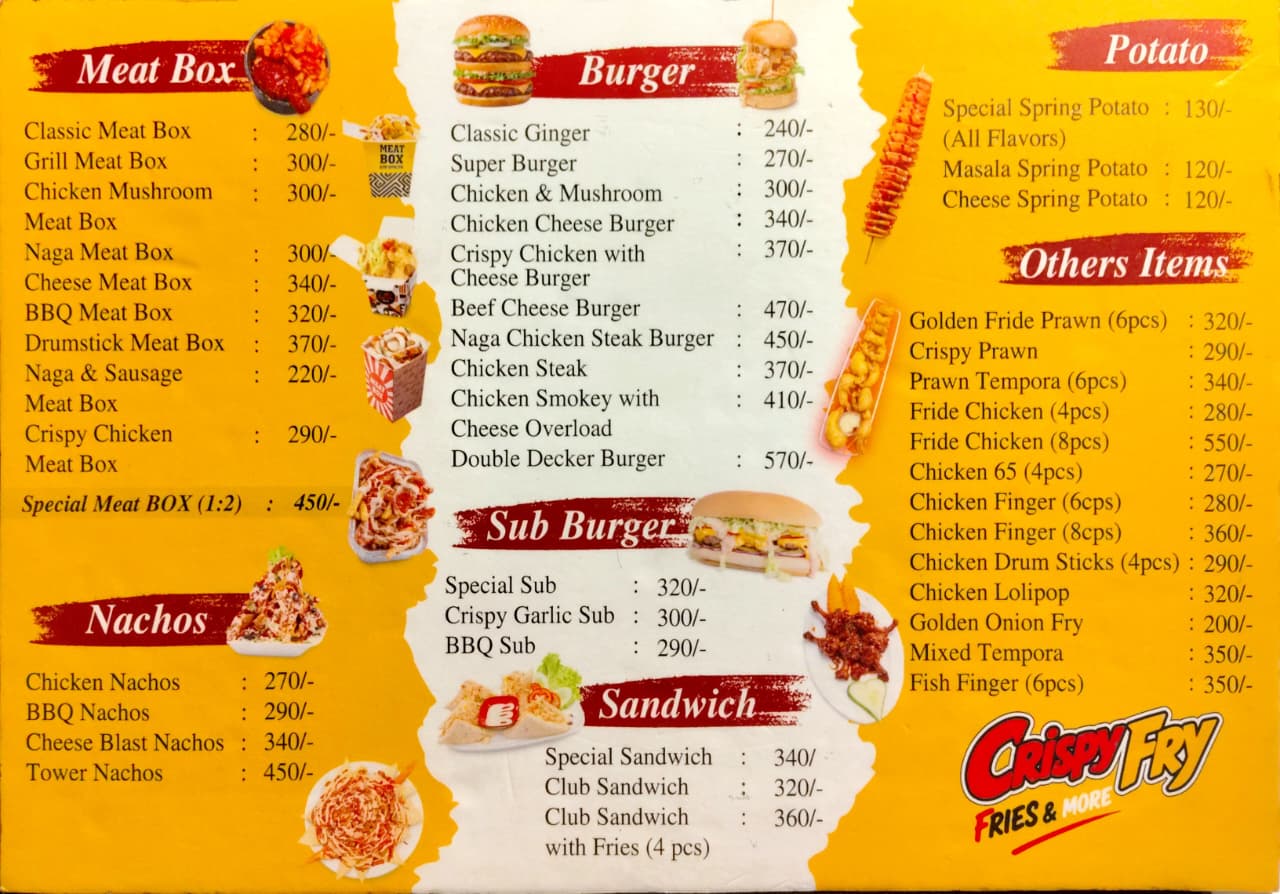 Crispy Fry menu